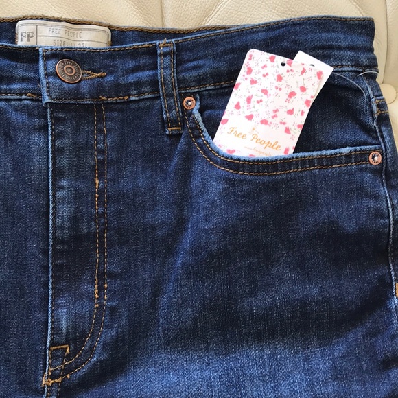 Free People High rise Skinny Jeans Sz 32 NWT - Picture 2 of 8